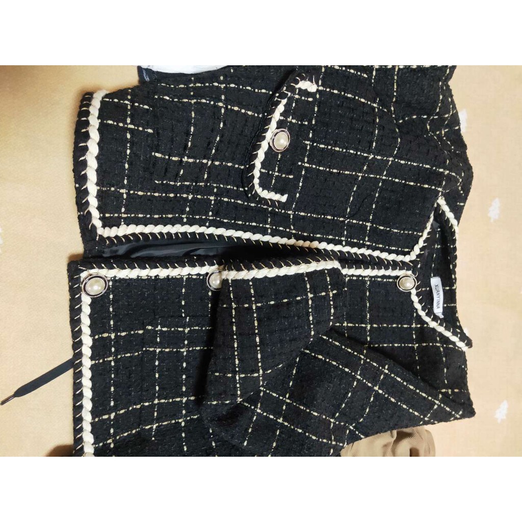 [Sẵn Hàng]♥️Set Áo Khoác+Váy Dạ Tweed(ảnh thật)Size M-&gt;4XL Big Size