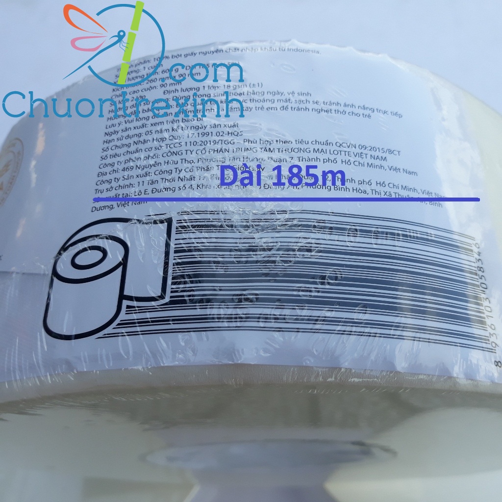 Combo 2 cuộn giấy vệ sinh cuộn lớn (2 lớp) Choice L Hàn Quốc giá sỉ Chuồn tre xinh shop
