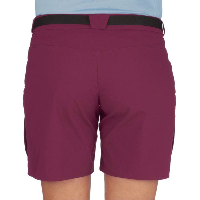 Quần short trekking leo núi Decathlon Forclaz 100 cho nữ - Bordeaux