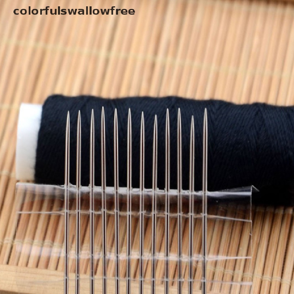 Colorfulswallowfree 25PCS High Hardness Stainless Steel Sewing Needle Cross Sewing Clothes Needles ABC