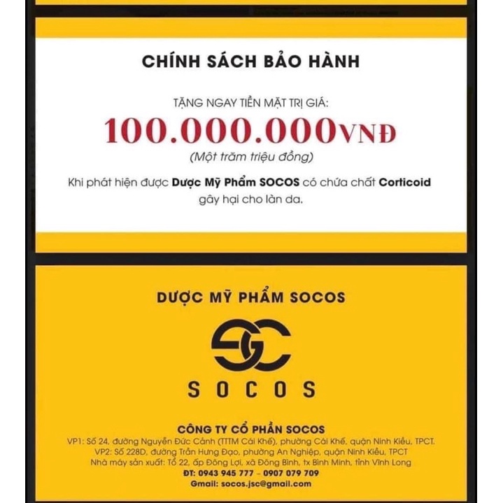 Kem ức chế Melanin SOCOS Anti Melasma Cream 40g