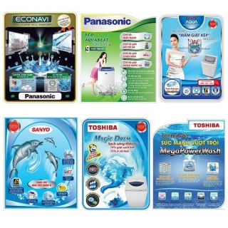 COMBO 10 tem máy giặt miếng dán máy giặt