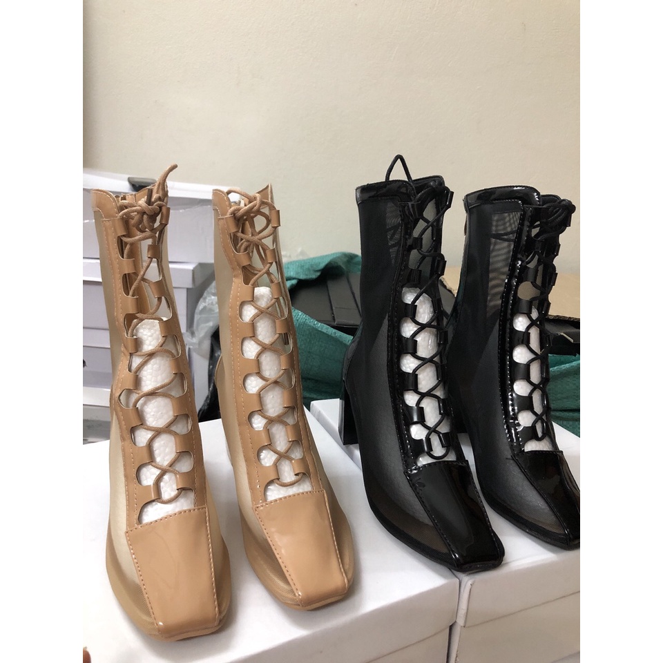 FREESHIP BỐT NỮ LỠ PHỐI LƯỚI BUỘC DÂY CAO CẤP FULLBOX MÃ 1583 | BigBuy360 - bigbuy360.vn