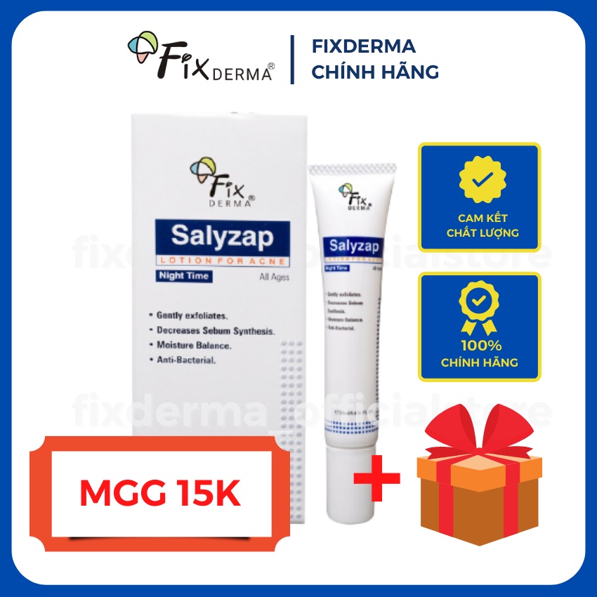 Fixderma Salyzap Lotion For Acne - Lotion Hỗ Trợ Làm Giảm Mụn Ban Đêm Fixderma - 20ml