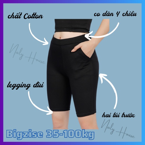 Quần Legging Đùi, Ngố, Dài, Nâng Mông , Cạp Cao, Siêu Co Giãn Loại 1 Big Size Đến 100kg, Tập Gym , Đi Chơi Đều Được Nhé