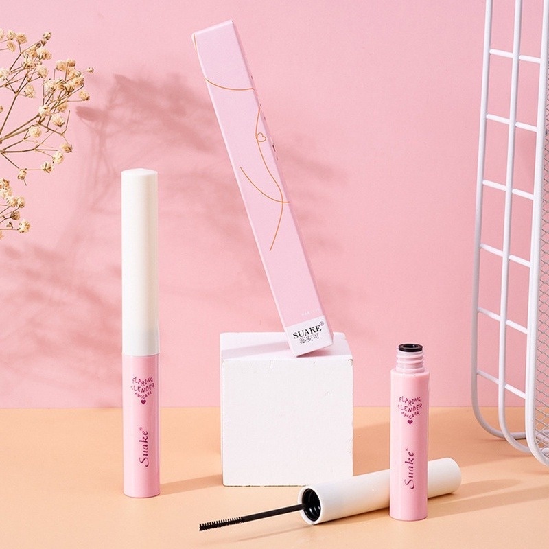 Mascara SUAKE Đầu Cọ Siêu Mịn Lâu Trôi Chống Thấm Nước Chống Mồ Hôi Chuốt Cong Mi Tự Nhiên