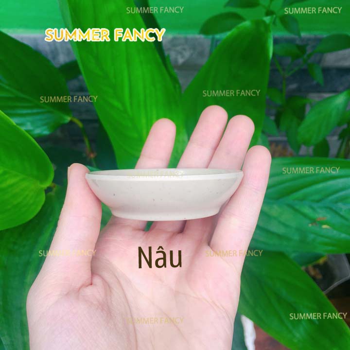 chén tương 6.5 x 1.7 cm melamine phíp chén chấm đen, trắng, nâu, xanh mù tạt sushi nhà hàng quán ăn - small bowl F-T27