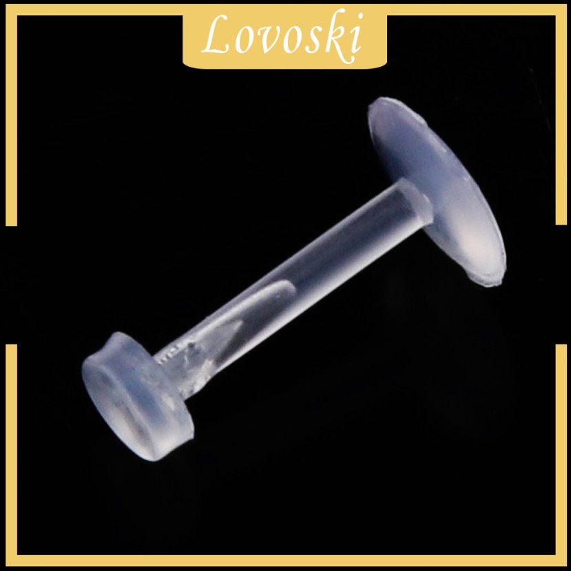 Set 10 Khuyên Mũi Bằng Nhựa Acrylic Trong Suốt