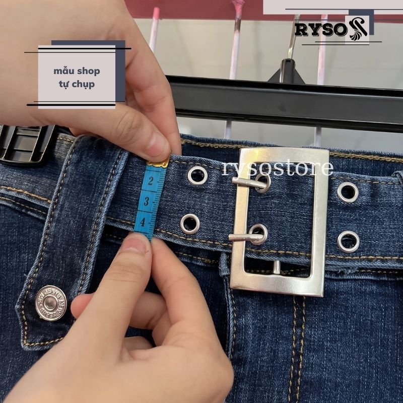 Chân váy jean chữ a phối kèm dây nịt cao cấp phong cách đường phố thu hút dáng ôm cao cấp