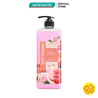 Kem Tắm Watsons Love My Skin Softening Rose Water&Evening Primrose Cream Body Wash Cân Bằng Da 1000ml