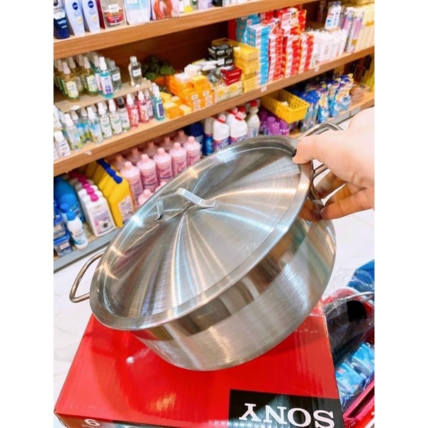 Bộ 3 Nồi Inox Có Nắp