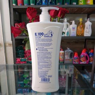 Sữa tắm trắng da E100 1,2L tinh chất sữa dê