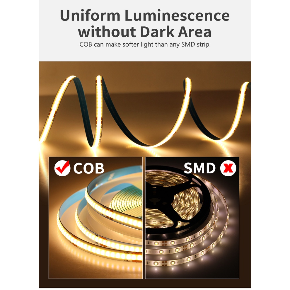 Dây Đèn LED 5M 10M 280leds / m 8w / m 24V 6000K 4000K 3000K Trang Trí Nội Thất