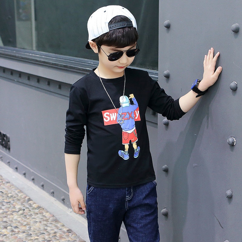 Áo Thun Cotton Tay Dài Phong Cách Mới Dành Cho Bé Trai 2022