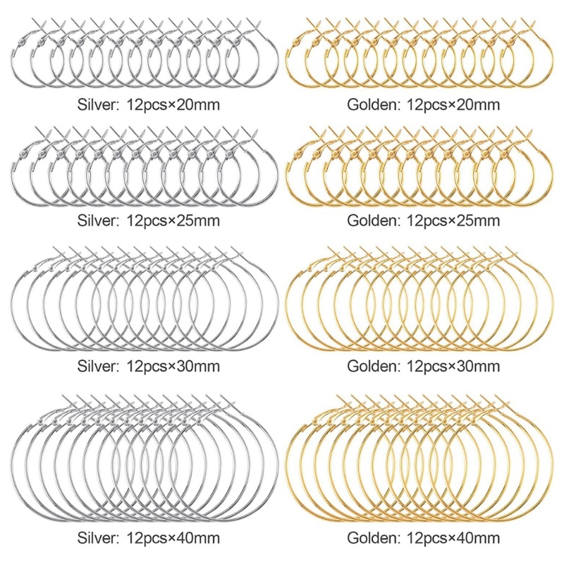 Set 96 Khoen Tròn Bằng Hợp Kim Làm Trang Sức Thủ Công