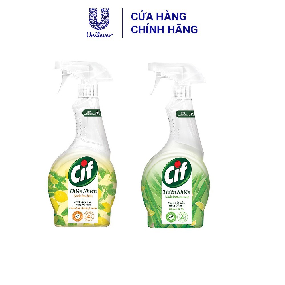 Combo 2 Nước Lau Đa Năng Cif Thiên Nhiên 500ml