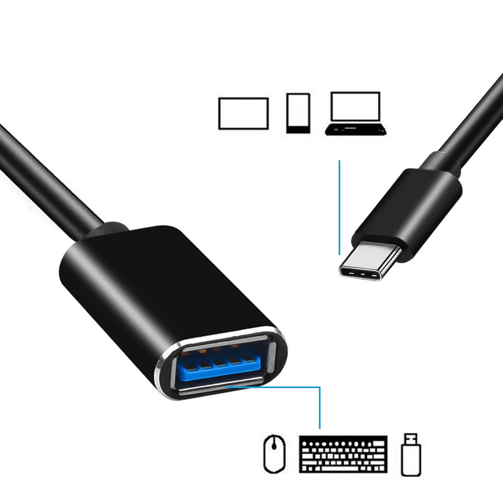 Bộ 2 Dây Chuyển Đổi Dữ Liệu Từ Cổng Type C Và Cổng Micro USB Sang USB OTG Cho Điện Thoại