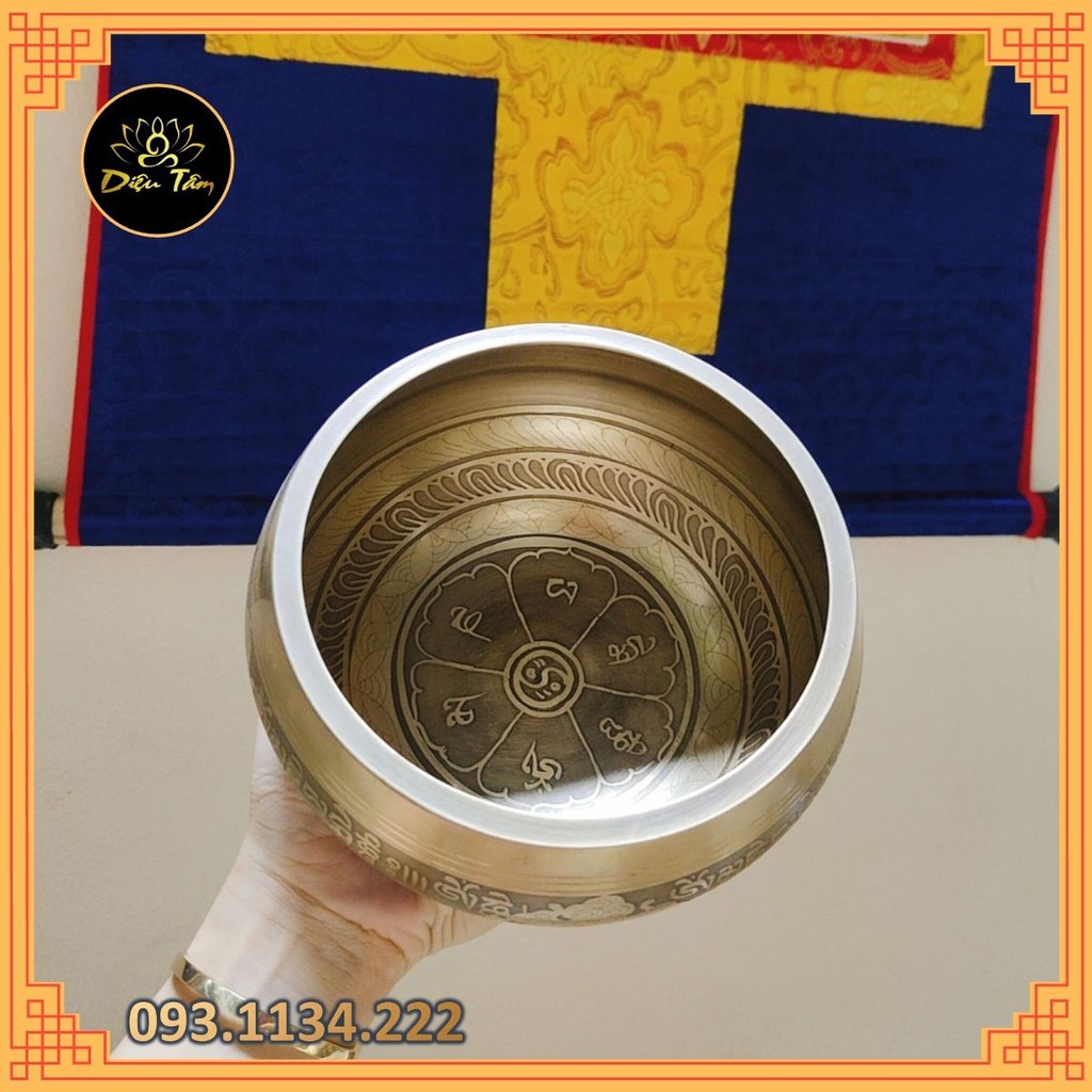 Chuông xoay Nelpal vàng sáng hàng thủ công kèm đệm (màu ngẫu nhiên)