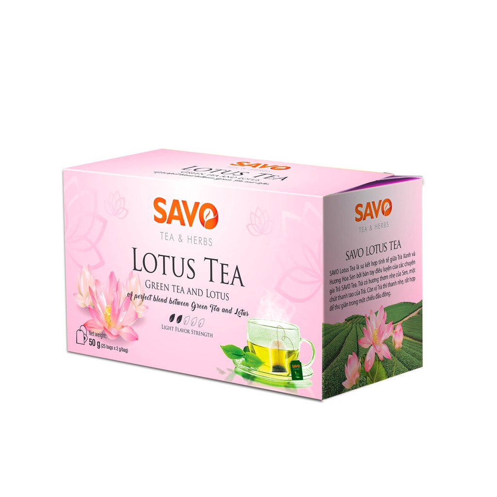 Trà SAVO Sen (Lotus Tea )- Hộp 25 túi x 2gr | BigBuy360 - bigbuy360.vn