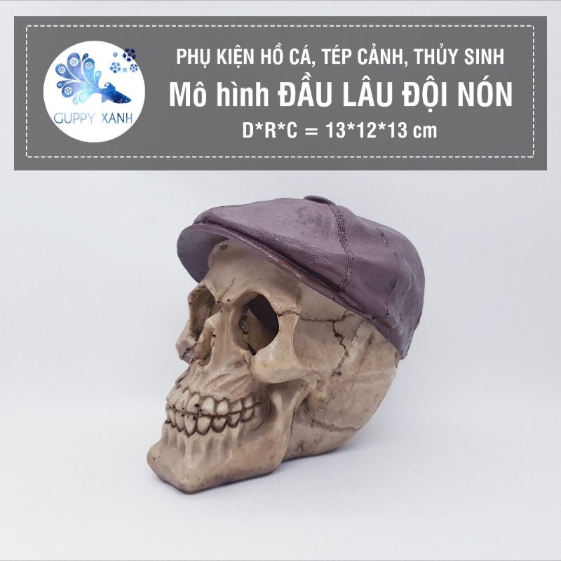 Mô hình đầu lâu trang trí hồ cá lóc, thủy sinh