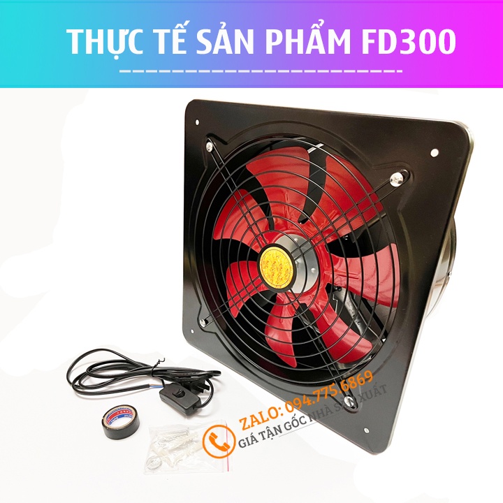 Quạt Hút Gió - Quạt Thông Gió Nhà Xưởng FD 300 - Hút Mùi Nhà Hàng - Sức Hút Lớn - Công Suất 120W