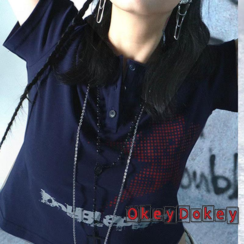 Áo Thun Crop Top Nữ Tay Ngắn In Hình Ngôi Sao Thời Trang Mùa Hè