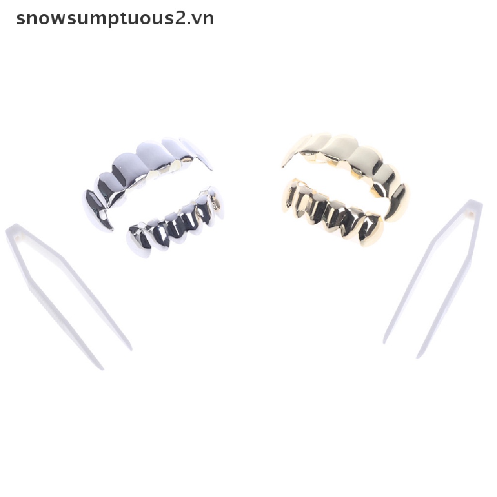 [beauty &amp; Snow] Vỉ Nướng Răng Nướng Bánh Trên Và Dưới Phong Cách Hip Hop Làm Quà Tặng Trang Sức