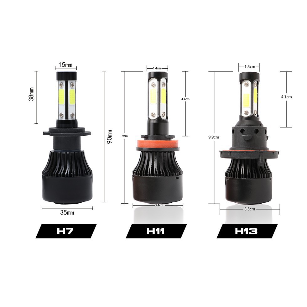 X7 4 Side 100W 10000LM Car LED Headlight Bulbs H4 H7 H11 9005 9006 hb3 hb4