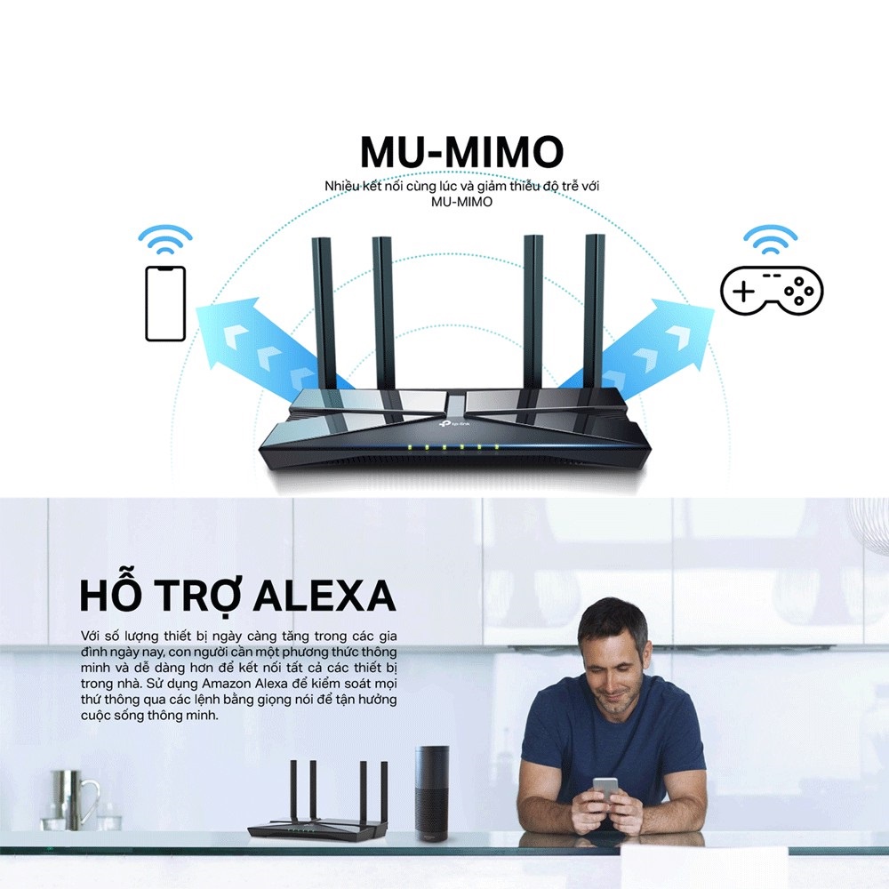 Bộ Phát Router Wifi TP-Link Archer AX10 Wifi 6 Chuẩn AX 1500Mpbs