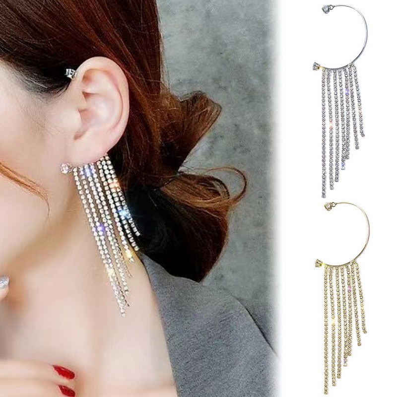 Khuyên Tai Hình Nơ Bướm Đính Đá Pha Lê Lấp Lánh Phong Cách Mới Thanh Lịch Dành Cho Bạn Nữ