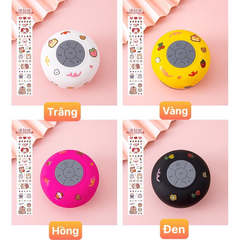 [Tặng Sticker] Loa Bluetooth Không Dây Mini Cute Dễ Thương Chống Nước Giá Rẻ - Loa Di Động 2in Kiêm Giá Đỡ Điện Thoại