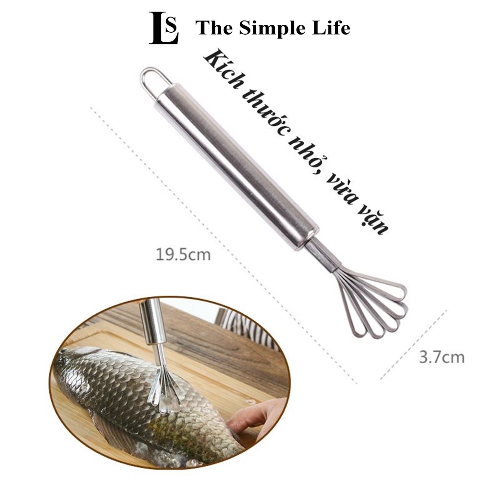 Dụng cụ đánh vảy cá và nạo dừa, dụng cụ đánh vảy cá kết hợp nạo cùi dừa 2 trong 1 bằng inox đa năng cao cấp [CHÍNH HÃNG]