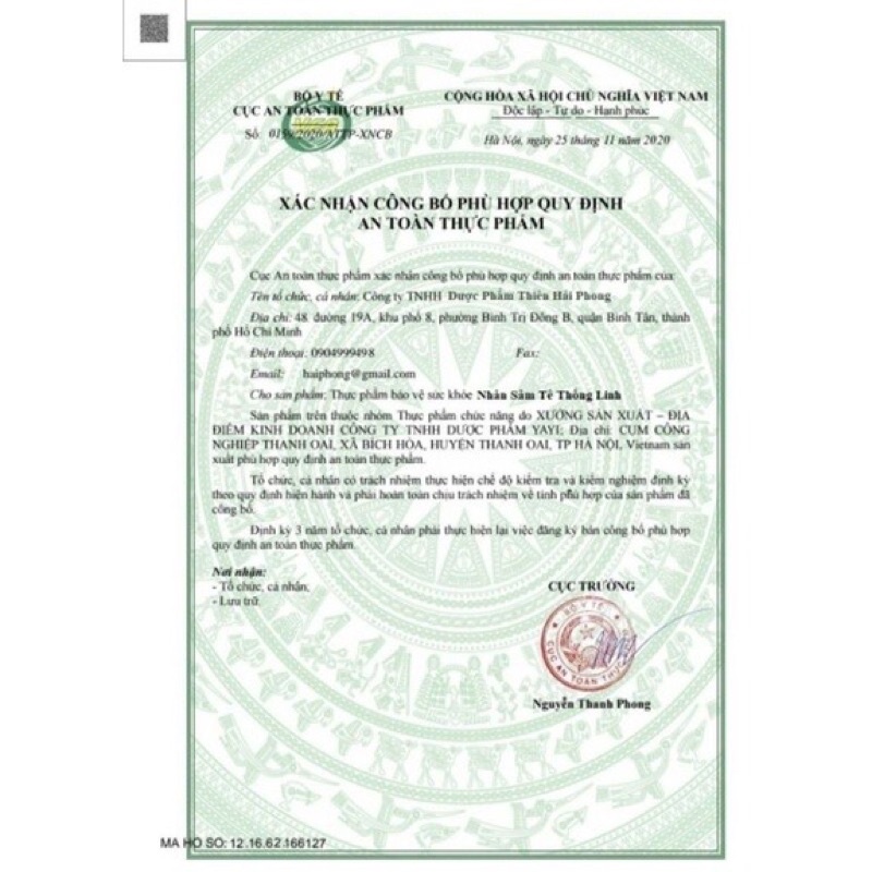 Nhân sâm tê thống linh Malaysia-Hỗ trợ đau xương khớp H/20v