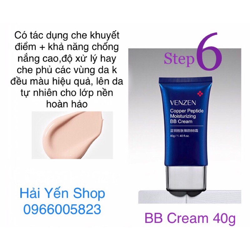 Bộ Dưỡng Ẩm-Trẻ Hoá-Chống Lão Hoá Da 6 Món VenZen Nội Địa Trung Chính Hãng