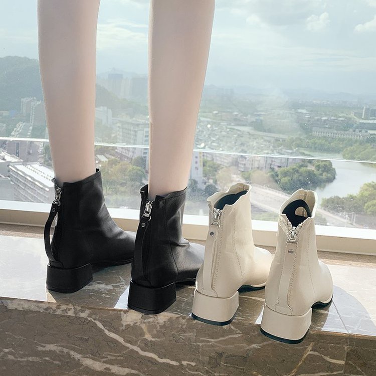 Giày bốt cổ thấp dáng mỏng thoáng khí size lớn 34-43 phong cách thời trang mới dành cho nữ