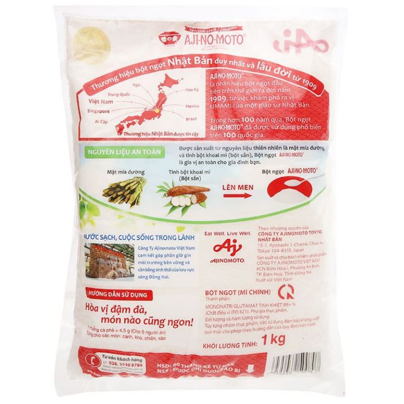 Bột ngọt Ajinomoto gói  / Mì chính Aji-no-moto - gia vị nêm nấu canh ngon