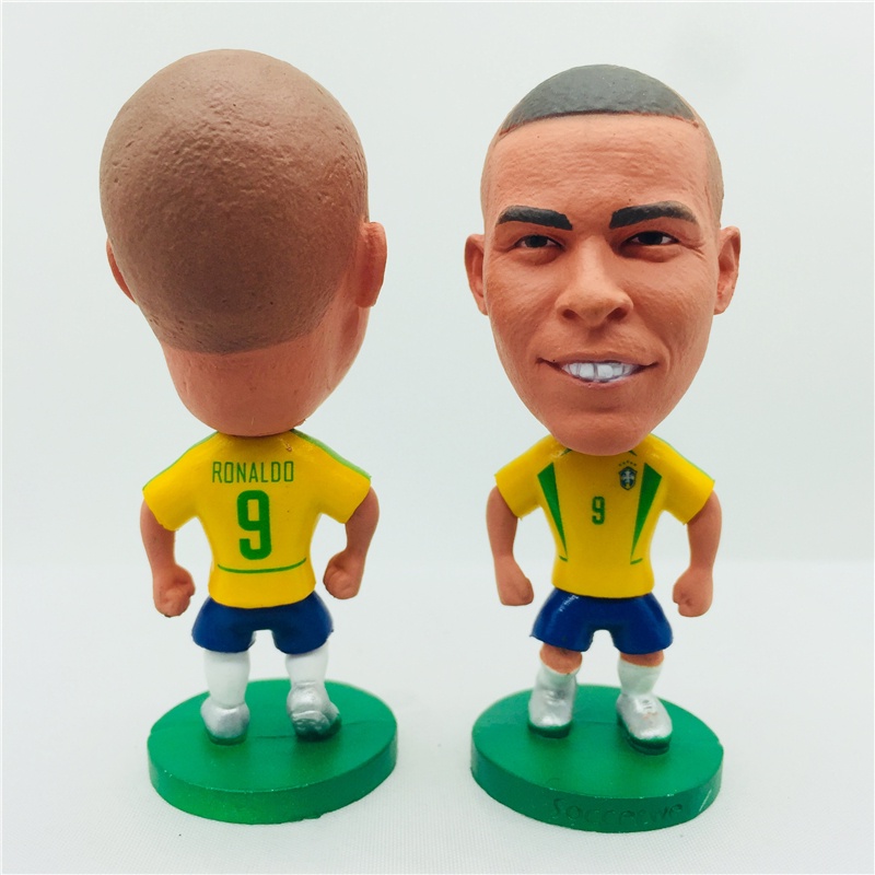 Mô Hình Cầu Thủ Bóng Đá Brazil Rivaldo Ronaldo Coutinho Cafu Neymar Jesus Alisson Carlos Pato Ronaldinho Cao 6.5cm