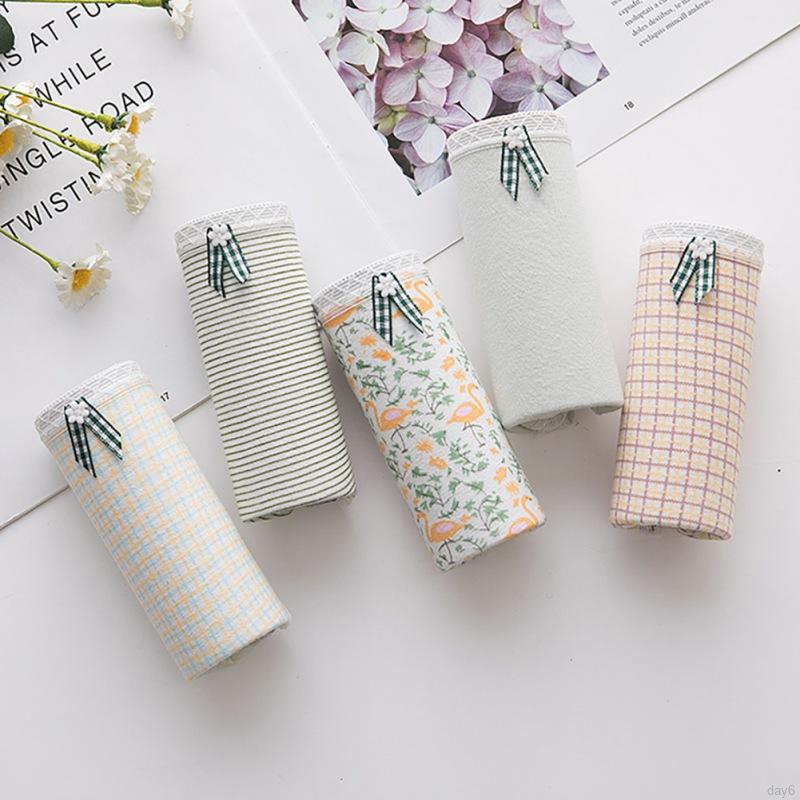 Quần Lót Cotton Phối Ren Đính Nơ Thời Trang Nữ Tính