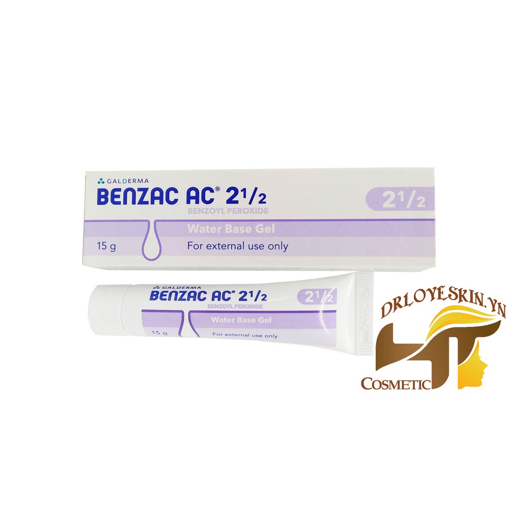 BENZAC AC 2.5 % tube 15g Kem chấm mụn bọc, sưng, mủ cho da nhạy cảm