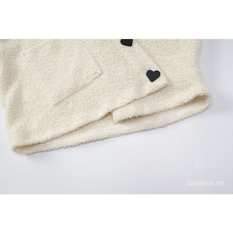 Áo khoác dài tay phối nút hình trái tim phong cách hàn quốc dành cho nữ