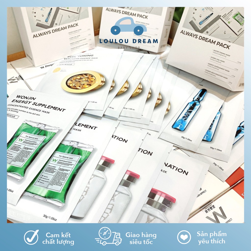 Mặt nạ Hàn Quốc Wonjin Always Dream Pack - dòng thích nhất cam kết chính hãng (Sẵn)