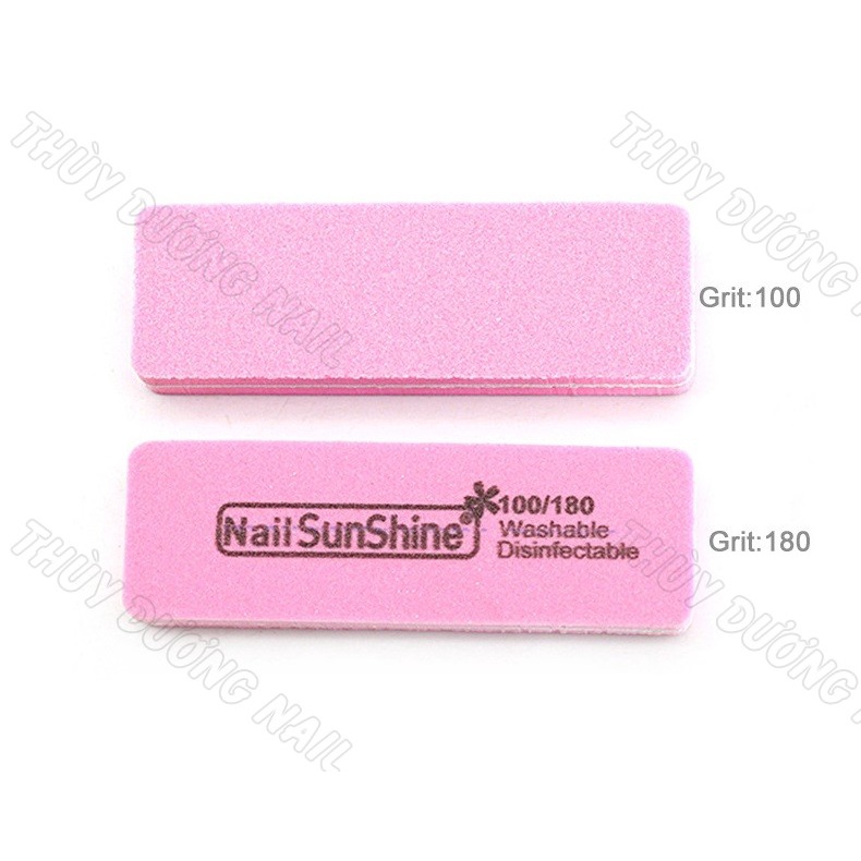 Phào dũa móng chữ nhật SunShine, 2 mặt nhám chuyên dùng làm nail (Màu ngẫu nhiên)