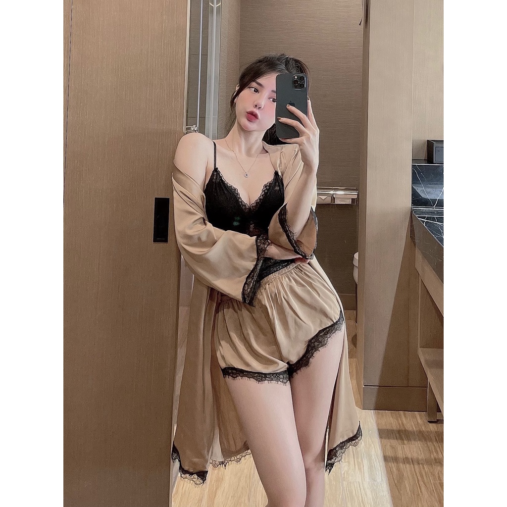 Set bộ đùi 2 dây Sexy lụa latin xinh xắn