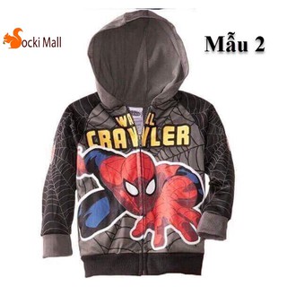 [FREESHIP](Loại 1) Thời trang trẻ em - Áo khoác cho bé trai mặc ấm, áo có nón, in 3D BỘ 3 SIÊU NHÂN sặc sỡ (MẪU 2).