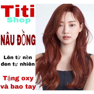 nhuộm tóc màu nâu đồng tặng oxy