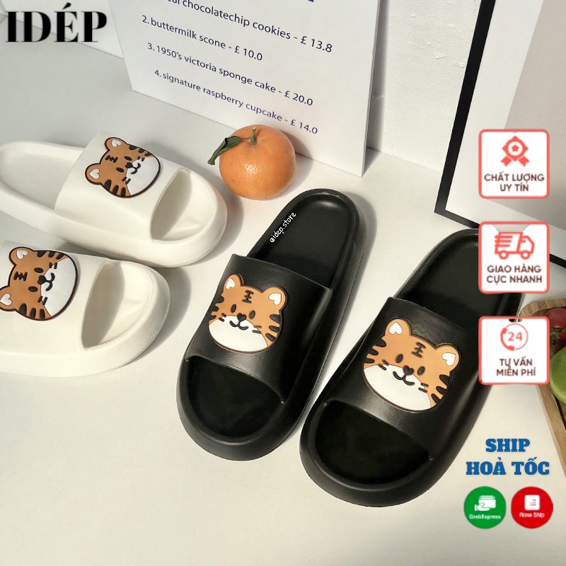 𝐢𝐃É𝐏 𝐃𝐋𝟐𝟐𝟖 Dép bánh mì nữ quai ngang siêu nhẹ hình Hổ (Form nhỏ) dễ thương siêu bền