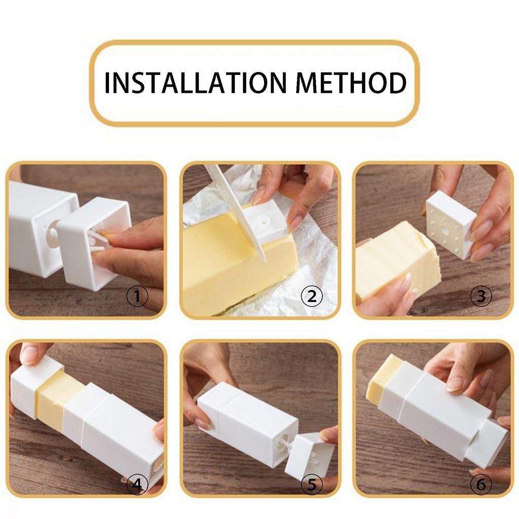 MOCHO Hộp Đựng Bơ Phô Mai Mini Màu Trắng Chống Bụi
