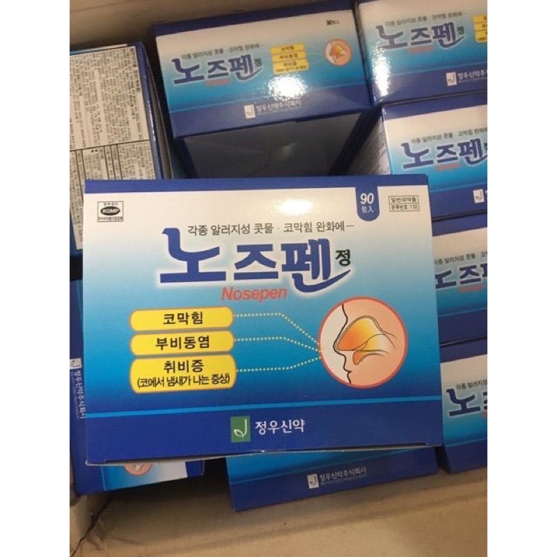 [ Hàng Chuẩn ] Viên Uống Xoang Nosepen Hàn Quốc, Hộp 90 Gói * 4 Viên, Giúp Cải Thiện Hiệu Quả Vấn Đề Của Xoang Mũi