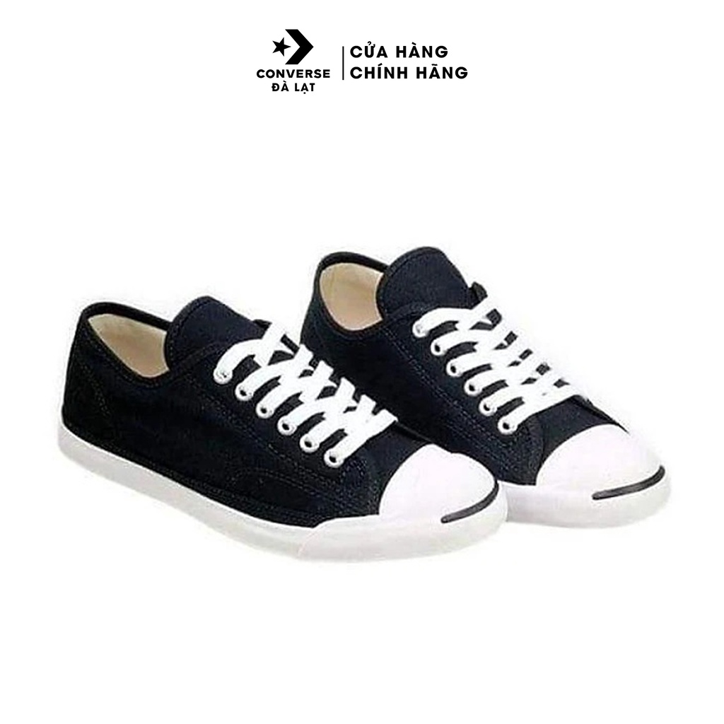Giày Sneaker Nữ cổ thấp đế mặt cười màu đen Converse Jack Purcell LP L/S -  570483C