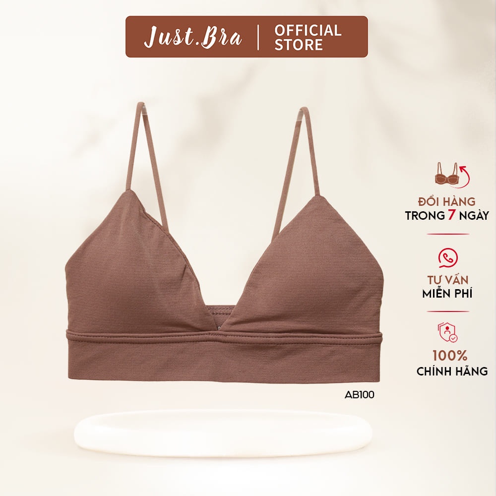 Áo ngực tam giác Basic Just Bra cotton mềm AB100